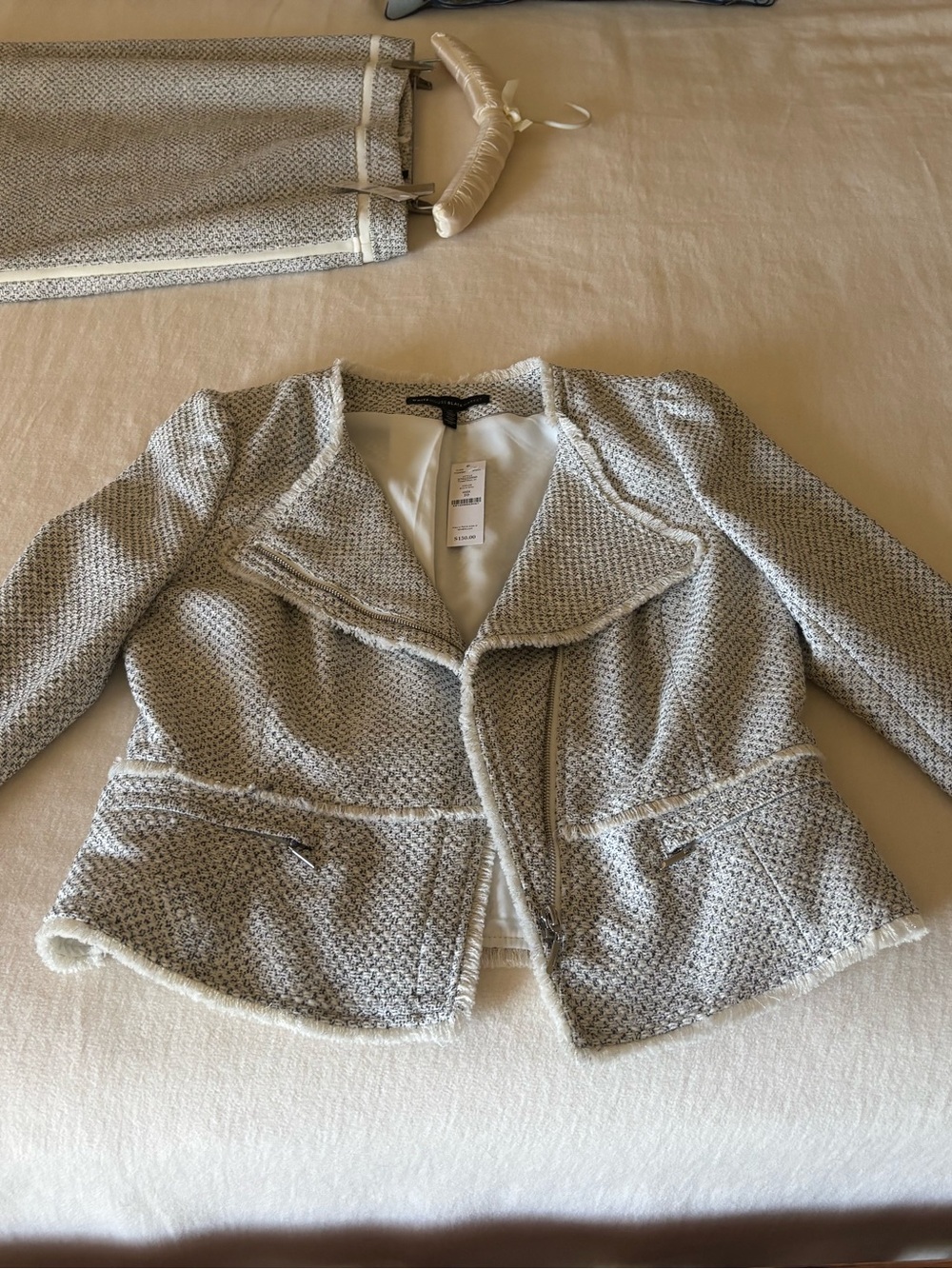 NEW White House Black Market Gray Tweed Blazer and Skirt Set (NWT) Size 10